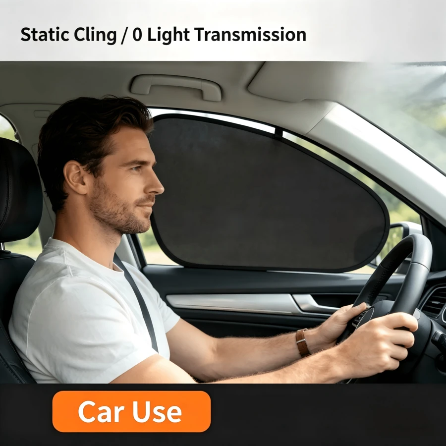 這款汽車側窗遮陽簾採用靜電吸附設計,無需吸盤或磁鐵即可輕鬆安裝。由多層複合布料製成,提供完全遮光(0% 透光率)與持久的 UV 防護,有效阻擋直射陽光、降低車內溫度並防止眩光傷害眼睛。 - A - 查看 1
