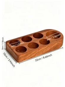 1PC Wooden Essential Oil Storage Rack, Multiple Wooden Storage Bases, Porous Wooden Storage Boxes, Suitable For Regular Storage In Multiple Scenarios, Suitable For Desktop Storage, Beauty Storage, Essential Oil Storage. - View 11