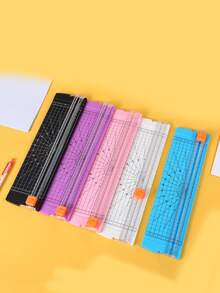 1pc 4-In-1 Rotary Paper Trimmer, Paper Cutter, Office Photo Paper Cutting Knife, Plastic Material - As Shown In the Figure - View 9