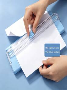 1 buah Pemotong Kertas Dua Arah, Tampilan Skala Inci/CM, Pemotong Kertas A4, Pemotong Kertas Foto Portabel, Alat Pemotong Kertas Kantor, Pisau Baja Tahan Karat, Cocok untuk Pembuatan Kartu DIY, Perlengkapan Kerajinan, Hadiah Guru, Aksesoris Rumah - Pemotong kertas - View 5
