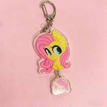 1pc My Little Pony Acrylic Keychain, Cute Pinkie Pie Fluttershy Twilight Rarity Dash Bag Charm, Cartoon Pendant, Xmas Halloween Gift For Girls Fans - Multicolor - View 17