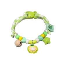 1pc Summer Cat Bell Necklace, Pet Collar, Refreshing Multicolor, Cute Fruit Bell Cat Collar, Dopamine Color Scheme, Lightweight And Comfortable, Suitable For Park, Lawn, Picnic And Kite Festival Pet Decoration - Multicolor - View 6