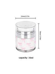 Bow Pattern Refillable Empty Cosmetic Jars With Lids, Travel Toiletry Containers, Cosmetic Moisturizer Sample Containers, Suitable For Face Cream, Lotion, Cosmetics, Ointment, Face Mask, Travel Essentials, Fitness, Study (Empty Bottle Only) - Multicolor - View 11