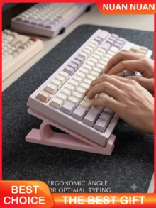 2pcs Ergonomic Keyboard Stand, Reduces Hand Fatigue, Durable And Sturdy, Suitable For Office And Study Use, Compact Design, Ideal For Home Office And Desktop Decoration - Multicolor - View 1