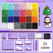مجموعة خرز بيرلر 48 لوناً 2.6 ملم، تتضمن لوحة تثبيت واحدة، ورق كي، سلسلة مفاتيح، صينية، ملقط، إكسسوارات، مناسبة لصنع المجوهرات اليدوية الإبداعية، فن البكسل، الديكور اليدوي والمشاريع الإبداعية، هدية عيد الميلاد (ألوان الإكسسوارات تُشحن عشوائياً) - متعدد الألوان - مشاهدة 11