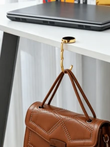 3/6 Stück Zufälliger Tischkanten Taschenaufhänger, Tragbar Handtaschen Haken für Schreibtisch, Metall Handbag Hook - Übersicht 5
