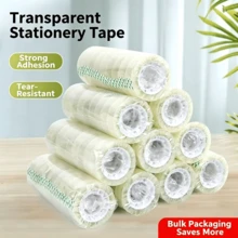 24 Rolls/48 Rolls Transparent Tape, Suitable For Gift Wrapping, Stationery And Office Supplies, Handmade Crafts And Home Use, High-Quality Transparent Tape, Compatible With Tape Dispenser - Default - View 12