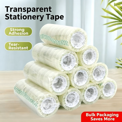 24 Rolls/48 Rolls Transparent Tape, Suitable For Gift Wrapping, Stationery And Office Supplies, Handmade Crafts And Home Use, High-Quality Transparent Tape, Compatible With Tape Dispenser
