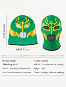Men's Mexican Wrestling Mask Elite Hero Print Full Face Balaclava Elastic Milk Silk Breathable Combat Mask Halloween Carnival Party Cosplay Wrestler Costume Accessory Prop - Multicolor - View 8