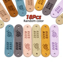 3/5/8/10/15/18/20/22/25Pcs Handmade Clothing Labels, Faux Leather Labels, Handmade Labels, DIY Hat Bag Clothing Accessories, Random Color - Multicolor - View 13