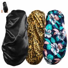 YPGVUO Extra Long Satin Hair Bonnet Set, Soft Elastic Cap For Dreadlocks Braids Night Hair‑Care - Multicolor - View 9