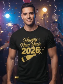 Men T-Shirts - 黑色 - 查看 1