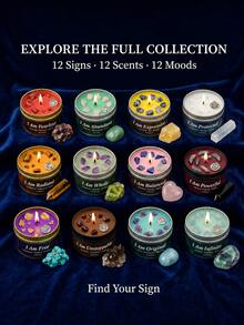 EVODUCK Virgo Zodiac Scented Candle 3oz, White Tea & Sage Fragrance Tin Candle, Astrology Birthday Gift, Suitable For Bedroom, Bathroom, Desk, Fashion Home Fragrance, Portable Travel Candle, Zodiac Decor Gift, Suitable For Women And Men, Cute Zodiac Series - Multi Scents - View 11
