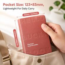 1pc Thick PU Leather Mini Notebook, 320 Pages Blank Pocket Diary, Portable And Practical, Suitable For Daily Planning, Note-Taking And On-The-Go Use School Supplies - Mixed color - View 7