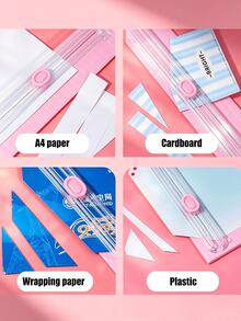 1 buah Pemotong Kertas Dua Arah, Tampilan Skala Inci/CM, Pemotong Kertas A4, Pemotong Kertas Foto Portabel, Alat Pemotong Kertas Kantor, Pisau Baja Tahan Karat, Cocok untuk Pembuatan Kartu DIY, Perlengkapan Kerajinan, Hadiah Guru, Aksesoris Rumah - Pemotong kertas - View 3