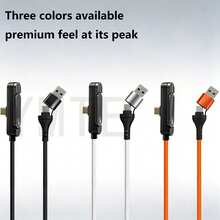 240W Data Cable, USB-A/USB-C To Type-C 5A PD Fast Charging Cable With Built-In Phone Stand, Gaming-Friendly, Essential For Outdoor, Car And Home Use, Compatible With IPhone 15/16/17, , , - Orange - View 2