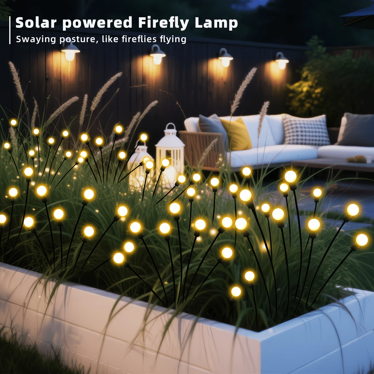 Solar Firefly Lights, Weather-Resistant Outdoor Garden Pathway Lights, Suitable For Yard And Patio, Easy Installation, Hardware Included, IP65 Waterproof, Outdoor Lawn Wedding Decoration, Night Proposal Setup - Solar-powered Firefly Lamps - View 1