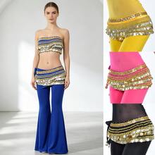 1 pieza Cadena de cintura con cuentas redondas pequeñas súper pesada, cadena de cintura de danza del vientre dorada, cinturón de cintura de danza del vientre, perfecta para danza del vientre, festivales, fiestas, ropa de playa, accesorios de playa para mujeres - Multicolor - Ver 1