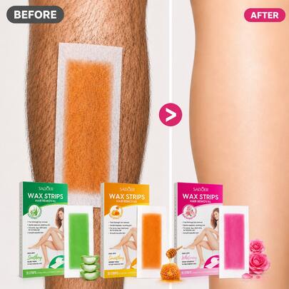 20PCS Disposable Wax Strips, Plant-Based Non-Irritating Hair Removal Wax Strips, Portable Travel Hair Removal Cream, Deep Hair Removal, Prevent Hair Regrowth, Control Underarm Hair, Long-Lasting Smooth Skin, Mother's Day, Christmas Gift Box