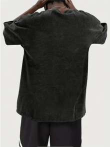 Camiseta de Manga Corta para Hombre de Algodón Puro con Estampado de Coche, Camiseta Casual de Moda para Uso Diario, Tejido Cómodo y Transpirable, Perfecta para Todas las Temporadas - Negro - Ver 5
