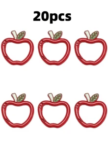 6pcs Cute Apple Shaped Keychain Clips, Suitable For Keychains, Water Bottle Lanyards, Dog Leashes, Bag Clasp Decorative Accessories - Multicolor - View 12