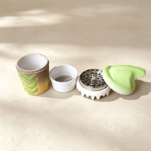 1件抹茶冰淇淋甜筒研磨器，可愛奶油融化邊緣4層鋅合金草藥研磨器，創意設計抽菸配件 - 查看 7