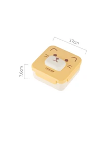 Cartoon Animal Compartment Lunch Box, PP Plastic, Lightweight And Airtight, Portable Size, Microwave , Ideal For Students Commuting, Picnics, Spring Outings, And Holiday Meal Preparation.University Essentials - Multicolor - View 19