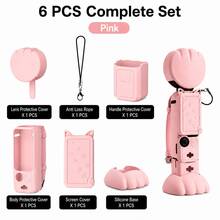 Yoobao Osmo Pocket 3 矽膠保護套，貓咪造型相機手柄保護殼，附螢幕保護貼與貓爪底座，輕量防刮旅行 Vlog 配件 - 查看 4