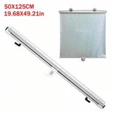1pc Automatic Retractable Car Sunshade, PVC Heat-Insulating Roller Blind Sun Protection Cover, Car Adsorption-Style Blackout Curtain, UV-Resistant Heat-Insulating Curtain, Easy Installation, Suitable For Most Car Models, Heat-Insulating Sunshade - A - View 16