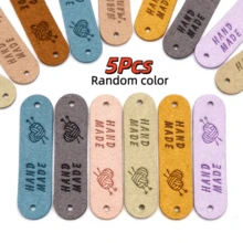 3/5/8/10/15/18/20/22/25Pcs Handmade Clothing Labels, Faux Leather Labels, Handmade Labels, DIY Hat Bag Clothing Accessories, Random Color - Multicolor - View 19
