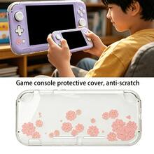 Switch Lite / NS Lite 主機透明水晶保護殼，貓爪與櫻花圖案，全包覆防摔防刮耐磨，輕巧便攜遊戲主機保護配件 - 查看 1