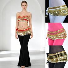 1 pieza Cadena de cintura con cuentas redondas pequeñas súper pesada, cadena de cintura de danza del vientre dorada, cinturón de cintura de danza del vientre, perfecta para danza del vientre, festivales, fiestas, ropa de playa, accesorios de playa para mujeres - Multicolor - Ver 3