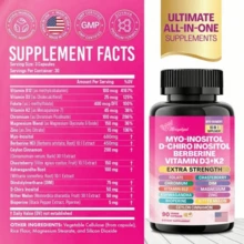 Miriyalyad Hormones & Cycle Support - Women's All-In-One Supplement - With Myo-Inositol, D-Chiro Inositol & 13+ Extra Strength Ingredients - 90 Vegan Capsules - 1PCS - 查看 6
