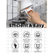 Pel Mini Portabel, Pembersihan Tanpa Menggunakan Tangan, Spons Penyerap Kuat, Satu Gagang, Dapat Digunakan untuk Permukaan Kering dan Basah, Cocok untuk Dapur, Ruang Tamu, Meja Hotel, Kaca, dan Pembersihan Lainnya - Pel mini - View 6