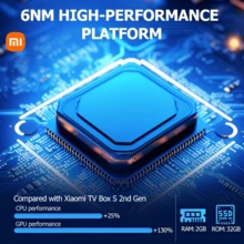 Xiaomi TV Box 4K 串流設備 | 智慧語音控制適配器 | 超高畫質媒體播放器，即插即用，兼容所有電視，配備歐規插頭 - 查看 5