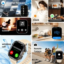 ERUN This Smartwatch Features A 1.83-Inch Screen And 180mAh Battery, Includes Pedometer, Call/Answer And Message Notification Functions, Suitable For Men And Women, Perfect For Various Occasions, An Excellent Gift Choice - View 5