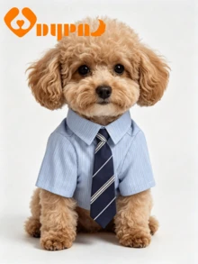 Summer Lightweight Breathable Pet Shirt, Button-Up Casual Boy Dog T-Shirt, Soft Pet Outfit, Suitable For Small Dogs And Cats - Multicolor - View 1