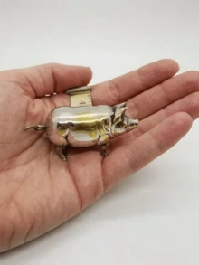 Vintage Mini Pig Soft Tape Measure, Metal Pig Sewing Ruler, Cute Pig Body Measuring Tape, Unique Gift For Quilting Enthusiasts, Crafters And Collectors - Multicolor - View 4