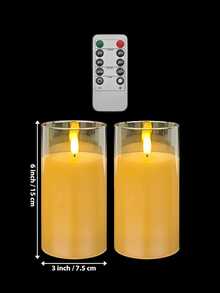 1pc/2pcs/3pcs LED Flameless Candles, Flickering LED Pillar Candles, Candle Lights, Upgraded Water-Drop Shaped Wick, Battery Operated Electronic Candles (Batteries Not Included), Suitable For Table Centerpiece Decoration, Wedding, Garden, Holiday Party, Gift, Fireplace, Home Decor (Gold, 3 Inch X 4 Inch 5 Inch 6 Inch) - Gold - View 11
