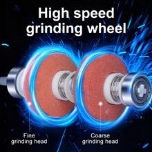 SOKANY Electric Knife Sharpener, Multi-Function Professional Sharpener, One-Touch Fast Sharpening, 2-Level Thickness Adjustment, Type-C Charging (Equipped With 1200mAh Lithium Battery), Suitable For Kitchen Knives/Fruit Knives/Scissors - Silver - View 5