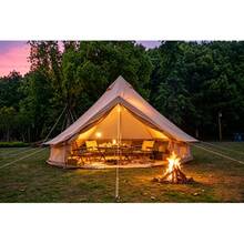 Oxford Bell Tent For Family Camping – Spacious 4m Yurt With Stovepipe Opening, Large Glamping Tent For 4-8 People, 4-Season Oxford Hot Tent - Beige - View 4