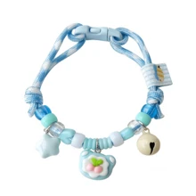 1pc Summer Cat Bell Necklace, Pet Collar, Refreshing Multicolor, Cute Fruit Bell Cat Collar, Dopamine Color Scheme, Lightweight And Comfortable, Suitable For Park, Lawn, Picnic And Kite Festival Pet Decoration - Multicolor - View 9