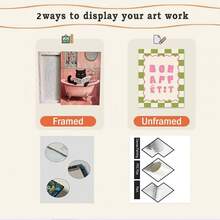 1 Stück/2 Stücke Leinwandgemälde Dekorative Kunstwerke, Grüne Tropische Wildblumen Wanddekoration, Abstrakte Blumenpflanzen Mode Gemälde für Wohnzimmer Schlafzimmer Badezimmer Küche Home Office Wohnheim Wanddekoration Bild Optionaler Rahmen - Mehrfarbig - Übersicht 6