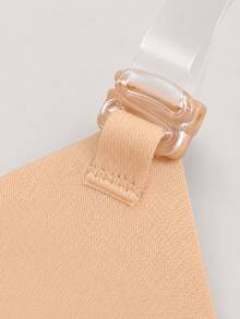 Halter Adhesive Bra For Women | Invisible Push-Up Non-Slip Breast Pads | Transparent Shoulder Strap Backless Lingerie | Apricot Seamless Comfortable Reusable - Recommended To Buy One Size Up - Apricot - View 7