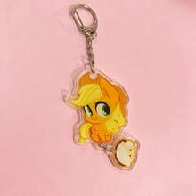 1pc My Little Pony Acrylic Keychain, Cute Pinkie Pie Fluttershy Twilight Rarity Dash Bag Charm, Cartoon Pendant, Xmas Halloween Gift For Girls Fans - Multicolor - View 13