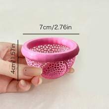 1pc 3D Printed PLA Material Betta Fish Resting Floating Bed, Mini Cave And Fish Hammock, Small Fish Feeding Ring, Aquarium Mesh Decorative Accessory - A - View 14