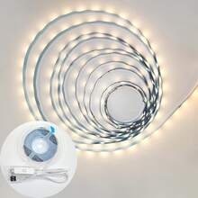 10m/5m/3m/2m/1m USB供電LED燈條，多功能可裁剪LED燈條，按鈕控制，暖白色，適用臥室、衣櫥、廚房櫥櫃裝飾，易安裝，完美適配臥室LED燈，理想的電視背光燈，適用客廳裝飾、辦公桌配件、旅行、露營、派對與生日禮物，客廳燈光，電競房氛圍裝飾 - 白色 - 查看 5