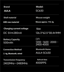 AULA SC630Pro Transparent Wireless Mouse Tri-Mode 2.4G Bluetooth Wired Gaming Mouse With Magnetic Charging Dock RGB Backlight Original AULA Office Game Mouse - View 10