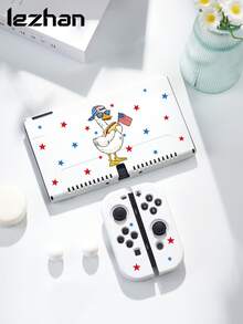 New Switch2 (2025) 遊戲主機配件，1件卡通旗幟風格鴨子印花保護殼，適用於 Switch2、Switch NS/Switch OLED/Lite，Switch 遊戲主機配件，收納袋，Switch 保護殼，送給 Switch 玩家的浪漫禮物 - 彩色 - 查看 16