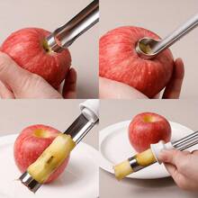 1pc Minimalist Kitchen Style All-In-One 2-In-1 Stainless Steel Apple Peeler And Corer, Equipped With Comfortable Grip Handle And Sharp Cutting Blade, Quickly Removes Fruit Cores And Separates Flesh, Multi-Functional Fruit And Vegetable Processing Tool, Essential Home Kitchen Accessory, Practical Kitchen Gift For New Year, Valentine's Day, Mother's Day, Father's Day, Graduation Season - Multicolor - View 7
